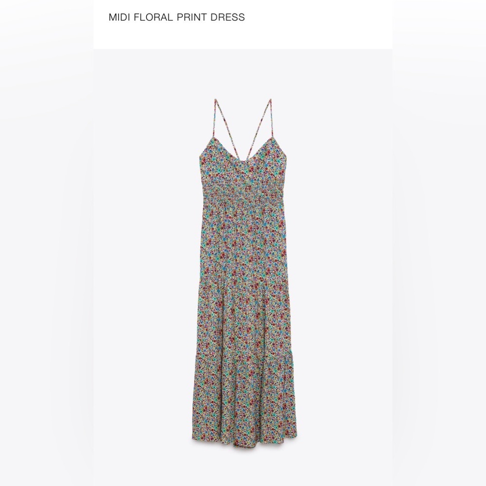 Midi Floral Print Dress